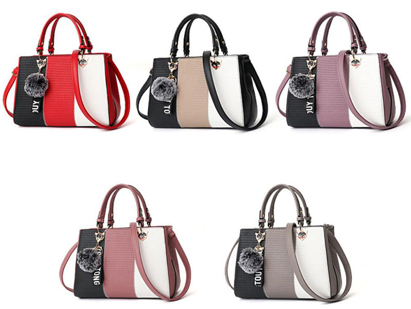 Women Hairball Ornaments Totes Patchwork Handbag Party Purse Ladies Messenger Crossbody Shoulder Bags Women Handbags Women Hairball Ornaments Totes Patchwork Handbag Party Purse Ladies Messenger Crossbody Shoulder Bags Women Handbags